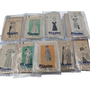 Vintage 1950's 60's Lot 9 CLOTILDE SEWING PATTERNS Anne Adams Marian Martin